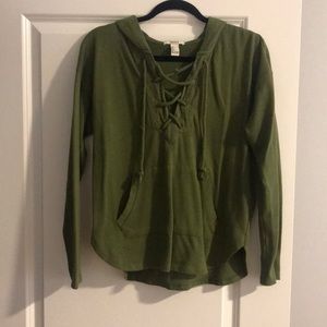 Green hoodie